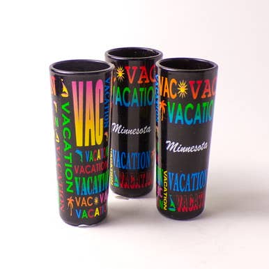 Mid America - Wholesale Shot glass - Minnesota Vacation Souvenir Shooter Glass - 3ct