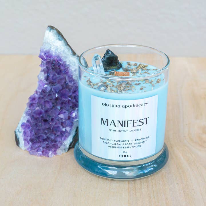 Ojo Luna Apothecary - Wholesale Jar/filled candle - Manifest Intention Candle6