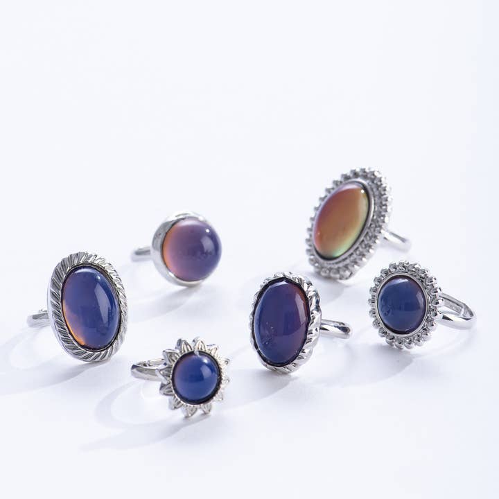Large Mood Stone Rings for wholesale by GeoCentral