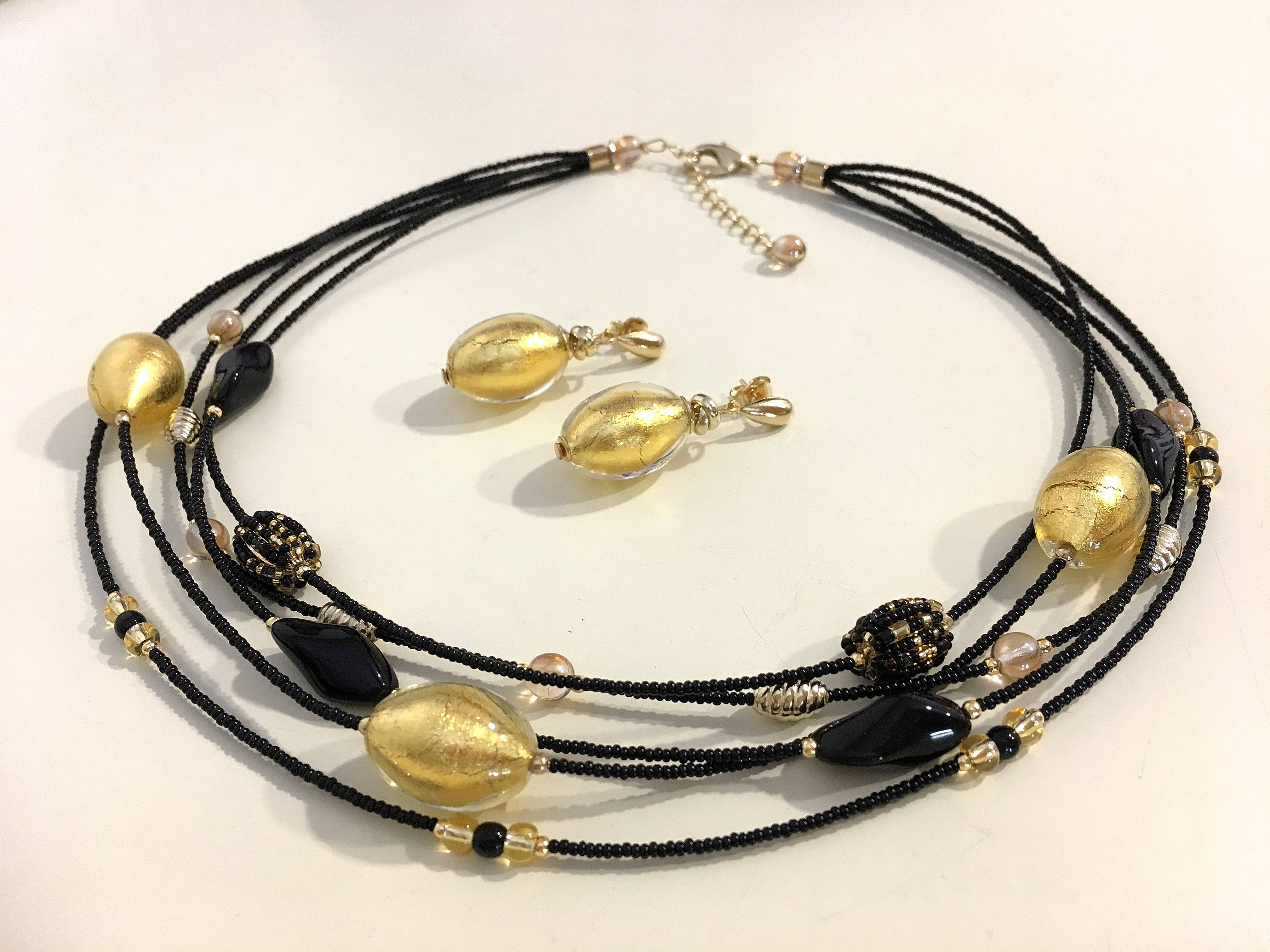 Alice Sturzinger LLC - Wholesale Beaded/Pearl Necklace - Alison Murano Glass Layered Necklace - Multiple Color Opt.11