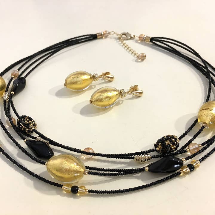 Alice Sturzinger LLC - Wholesale Beaded/Pearl Necklace - Alison Murano Glass Layered Necklace - Multiple Color Opt.11