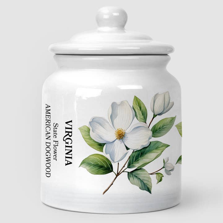 Virginia State Flower | American Dogwood Jars for wholesale by MCSouvenir & Gift | Maryland China