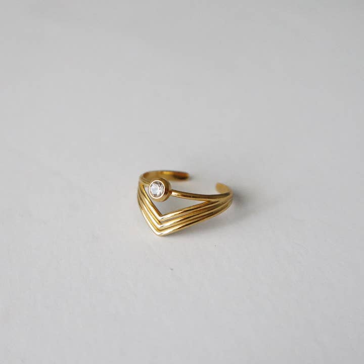 JESSA Jewelry - Wholesale Multi-Stone Ring - Vera Ring | Adjustable Ring