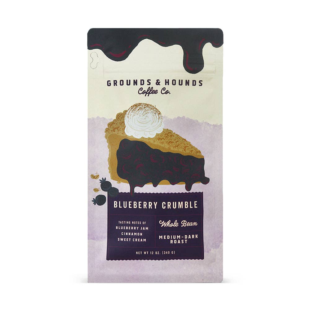 Grounds & Hounds Coffee Co. - Wholesale Ground Coffee - Blueberry Crumble Flavored Coffee0