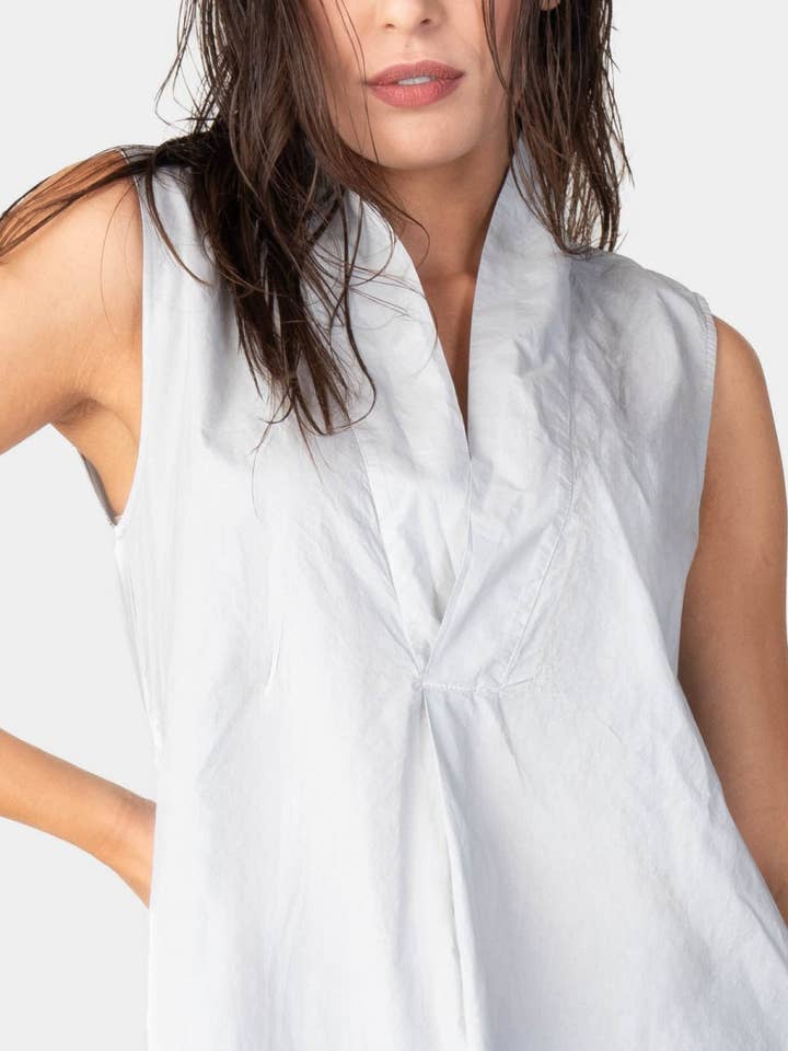 Baci & Amici Fashion - US Continental - Wholesale Dress - Women's - V-Neck Sleeveless Organic Cotton Midi Dress16