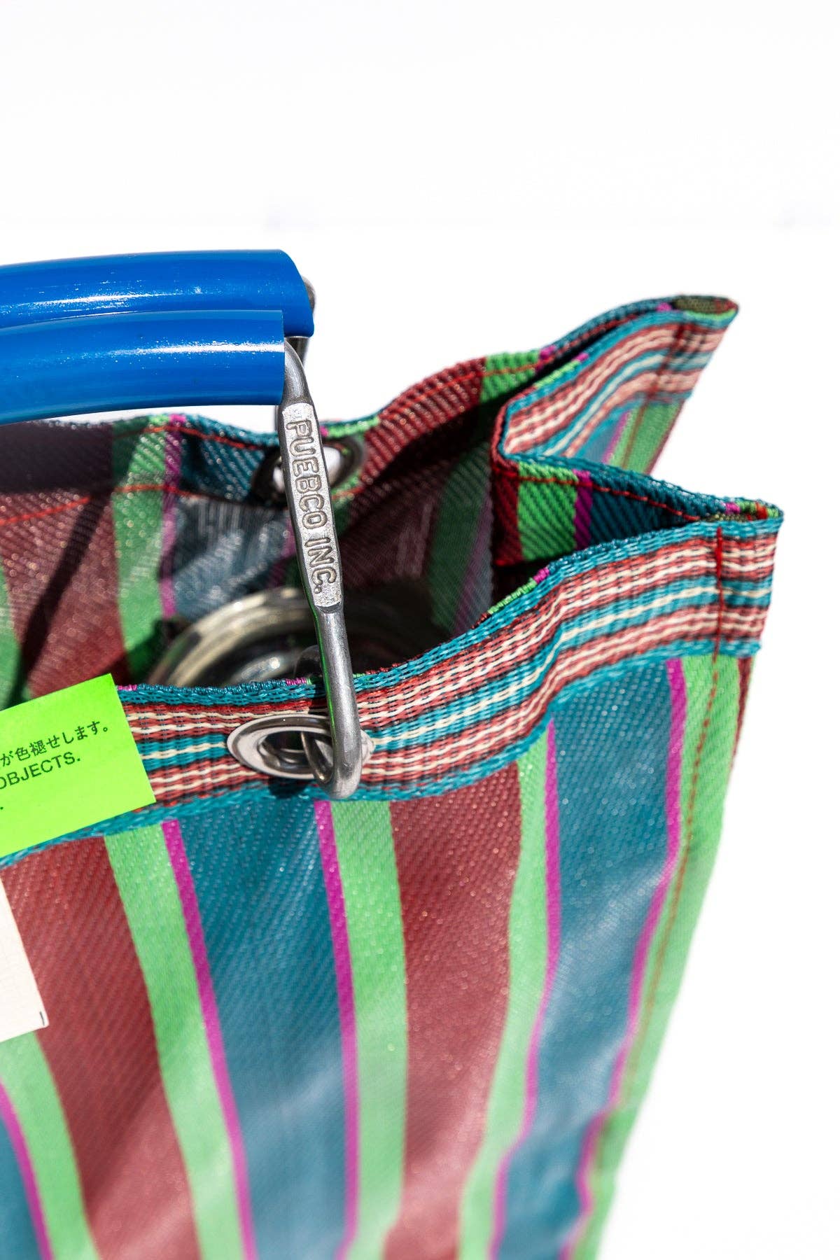 Puebco - Wholesale Grocery/Shopping Bag - RECYCLED PLASTIC STRIPE BAG - Square8