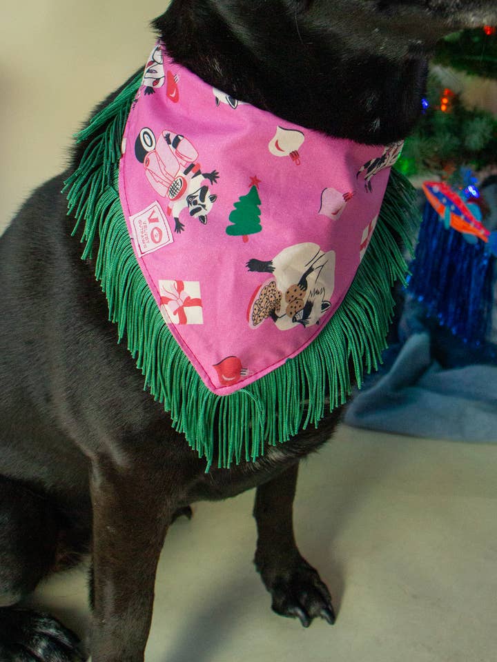 Christmas Raccoons Dog Bandana for wholesale by Velvet Outlaw