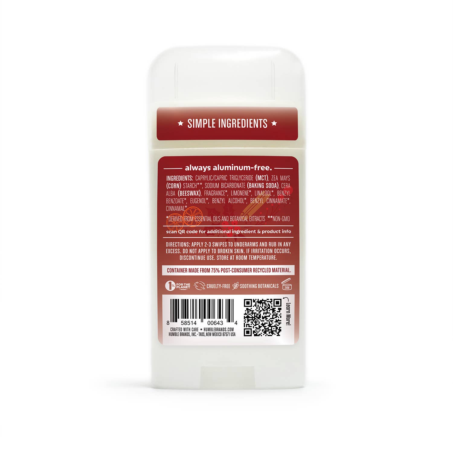Humble Brands, Inc. - Wholesale Deodorant - Unisex - Sweet Orange & Cinnamon Original Deodorant6