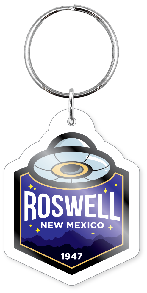 Morris Magnets – wholesale Keychain – Unisex – Keychain - Roswell New Mexico UFO Badge3