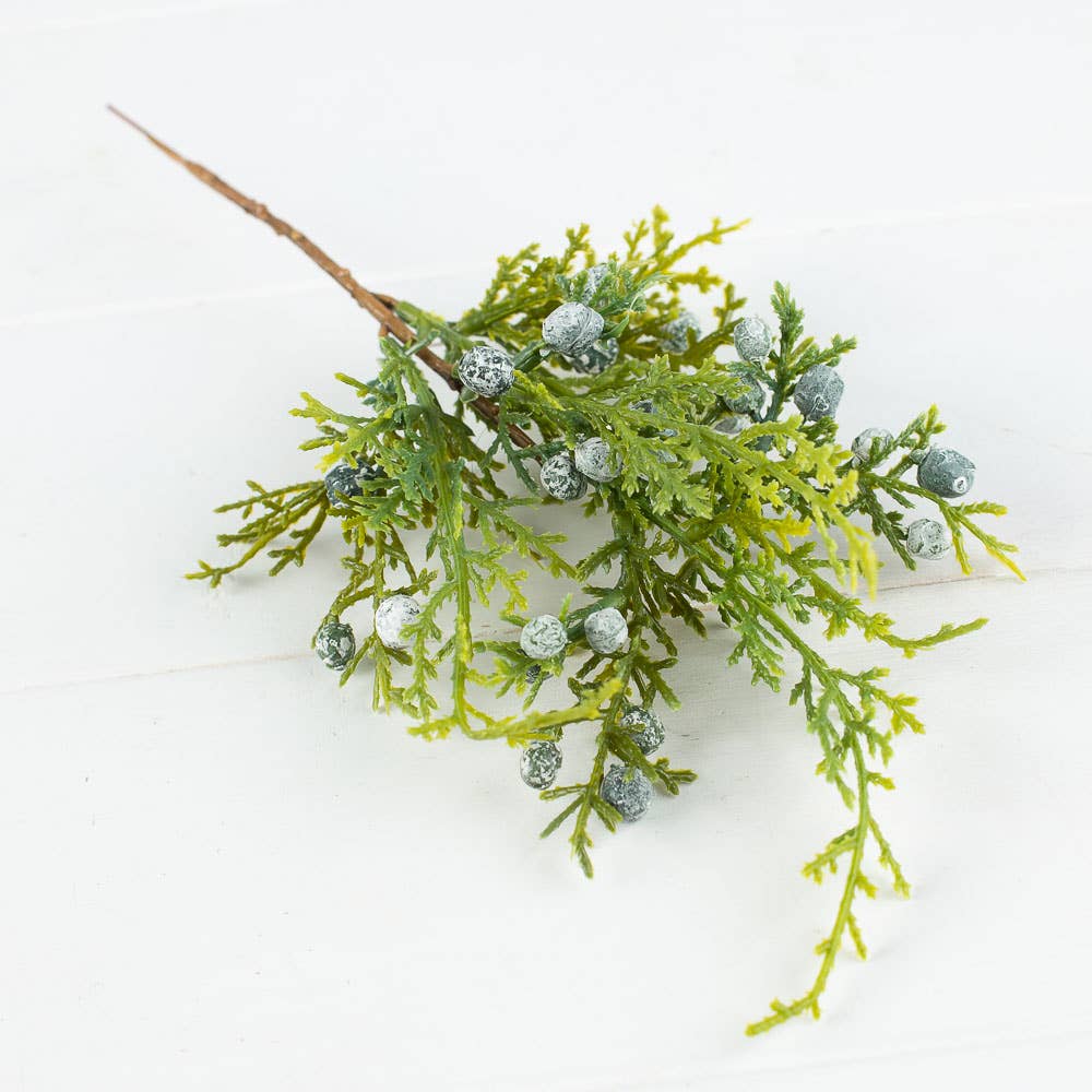 Factory Direct Craft - Wholesale Artificial Plant - 10 inch Weatherproof Cedar Juniper Spray – Holiday Greenery 6