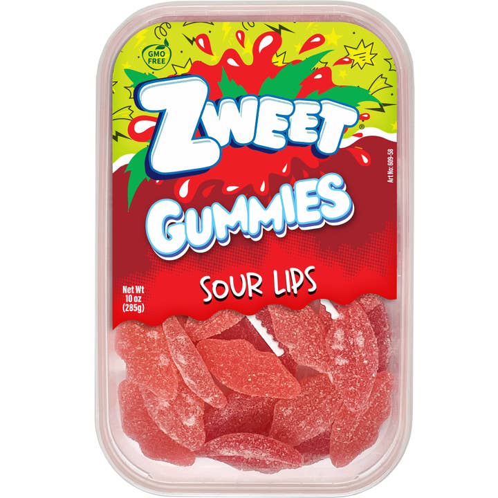 Sour Gummy Lips | Zweet | 10 oz for wholesale by Galil Brands