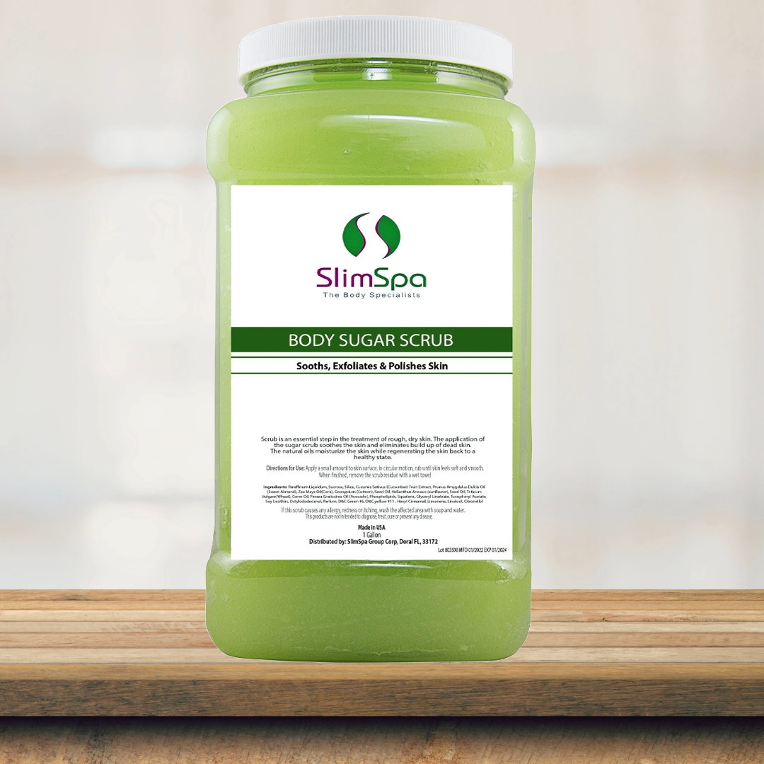 SlimSpa The Body Care Specialists - Wholesale Body Scrub/Exfoliant - Body Sugar Scrub 1 Gallon - Professional Exfoliating Spa Treatment (Bulk Size)2
