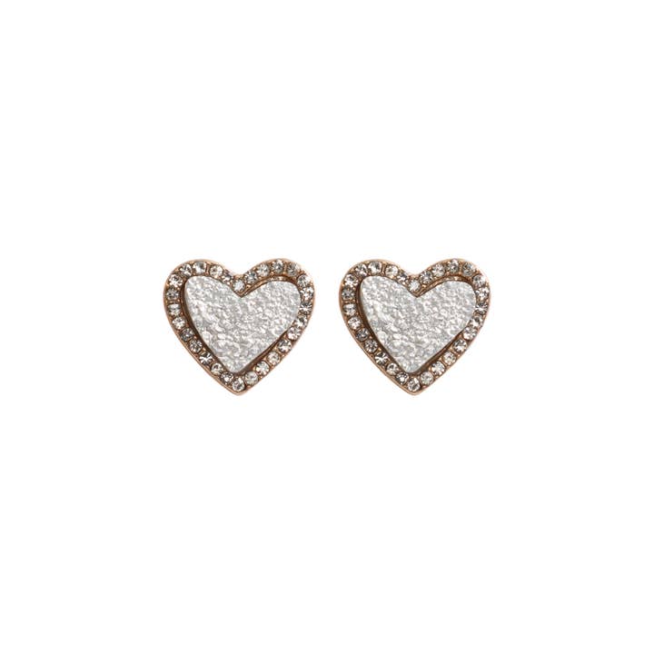 MYS Wholesale Inc - Wholesale Stud/Post Earrings - Valentine Heart Druzy With Rhinestone Post Earrings24