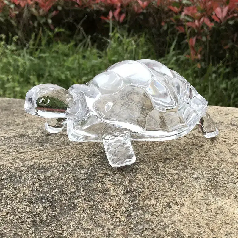 Magnifique Hearts - Wholesale Desk Decor - Kids & Baby - Crystal Glass Tortoise Figurine – Decoration Piece3