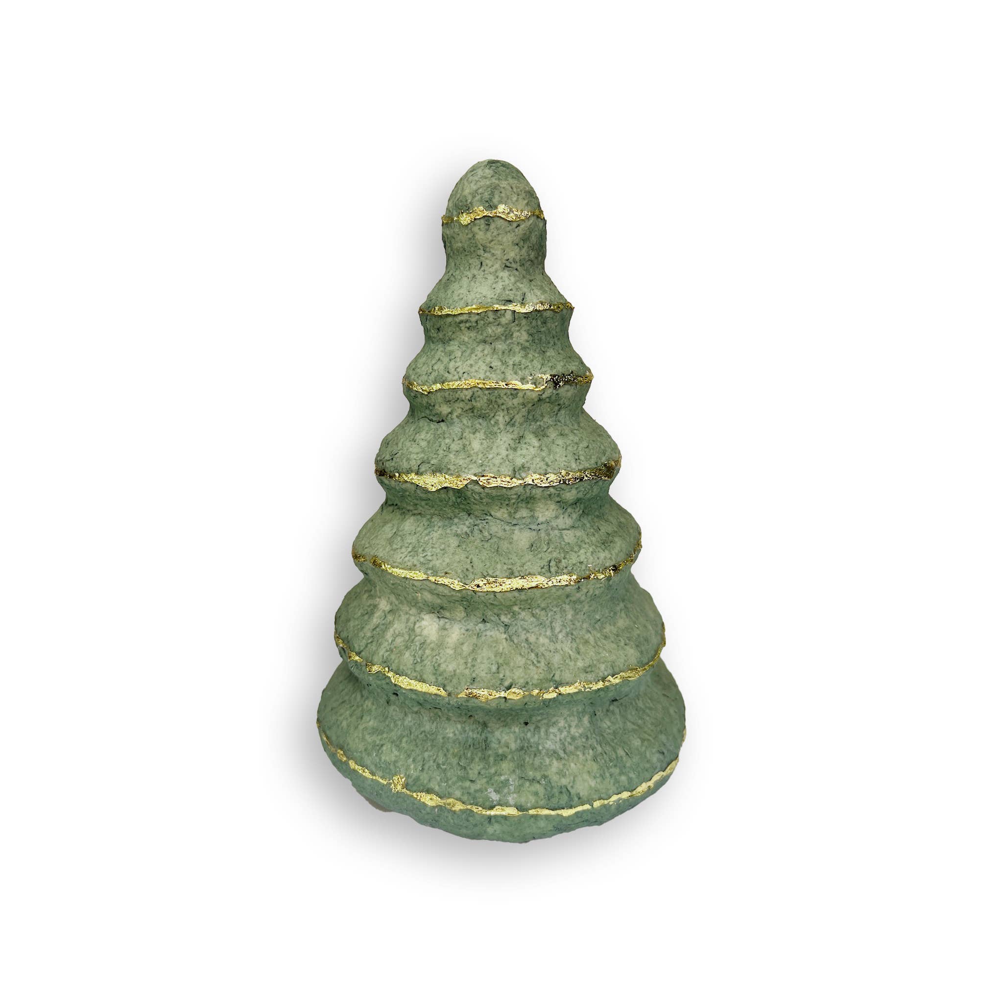 French Graffiti - Venta al por mayor Decoración navideña - Árbol de maché de papel verde0