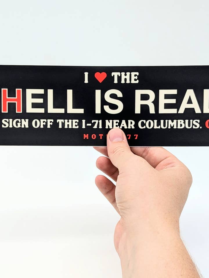 Autocollant pour pare-chocs Hell Is Real, 9 pouces pour la vente par MOTEL777