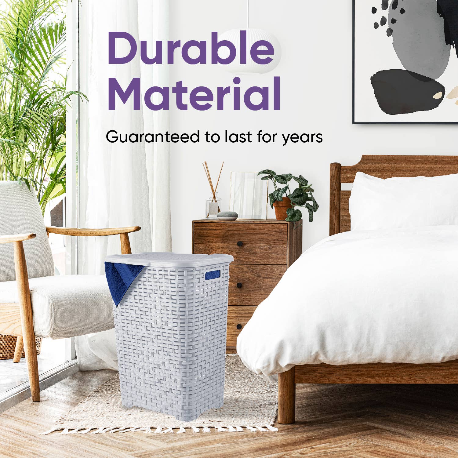 Superio Brand - Wholesale Laundry Hamper - Wicker Design Laundry Hamper, 60 Liter Tall Laundry Hamper16