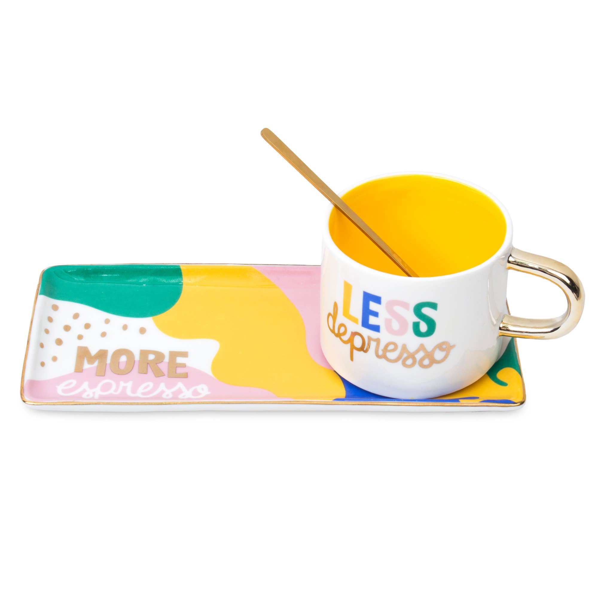 Helio Ferretti - Wholesale Serving Tray - SET OF TRAY  AND MUG - HAND PAINTED HF1