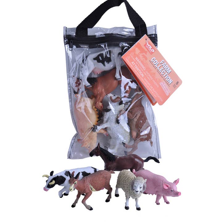 Polybag Zip Farm dyresæt 28 cm for engroshandel hos Wild Republic