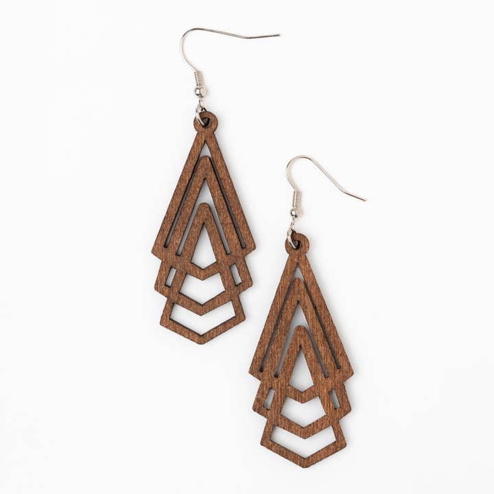 Howard's - Wholesale Dangle Earrings - Samira Multi-Design Wooden Nickel-Free Earrings