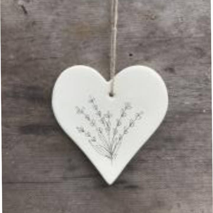 D-Botanical Seedhead Lavender Design Hanging Heart (Copy) for wholesale by Merryfield Pottery
