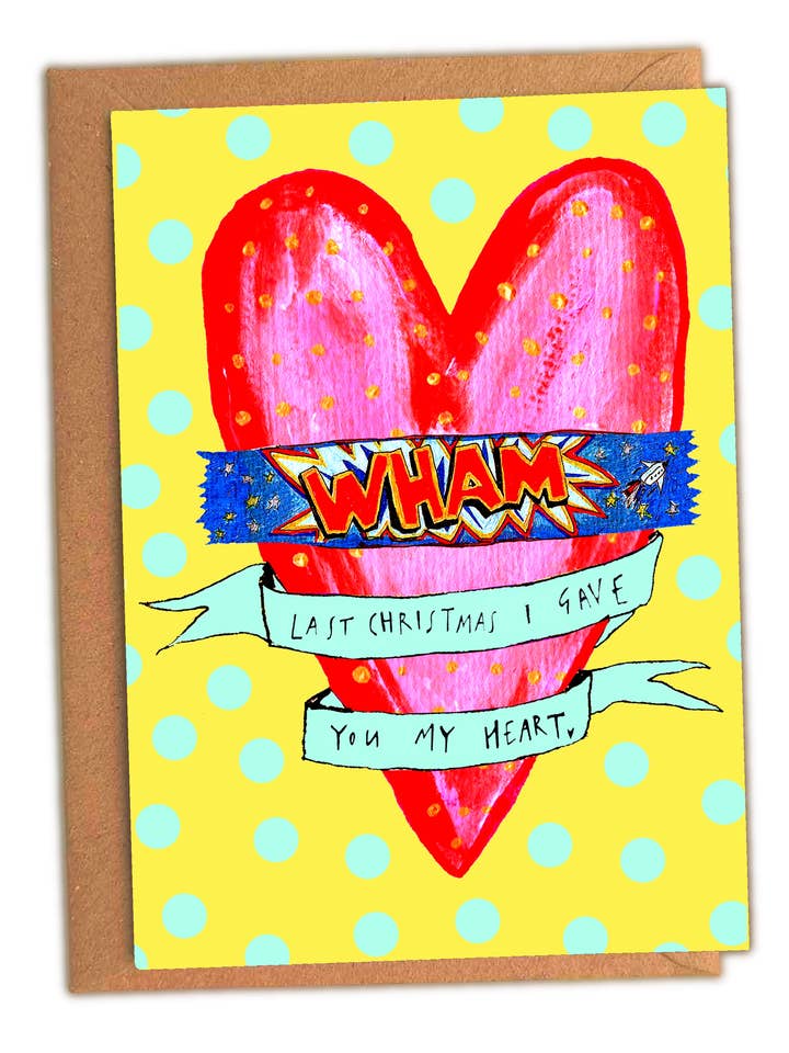 Sidste jul gav jeg dig mit hjerte! Kort PAKKE MED 6 for engroshandel hos Claire Barclay Draws