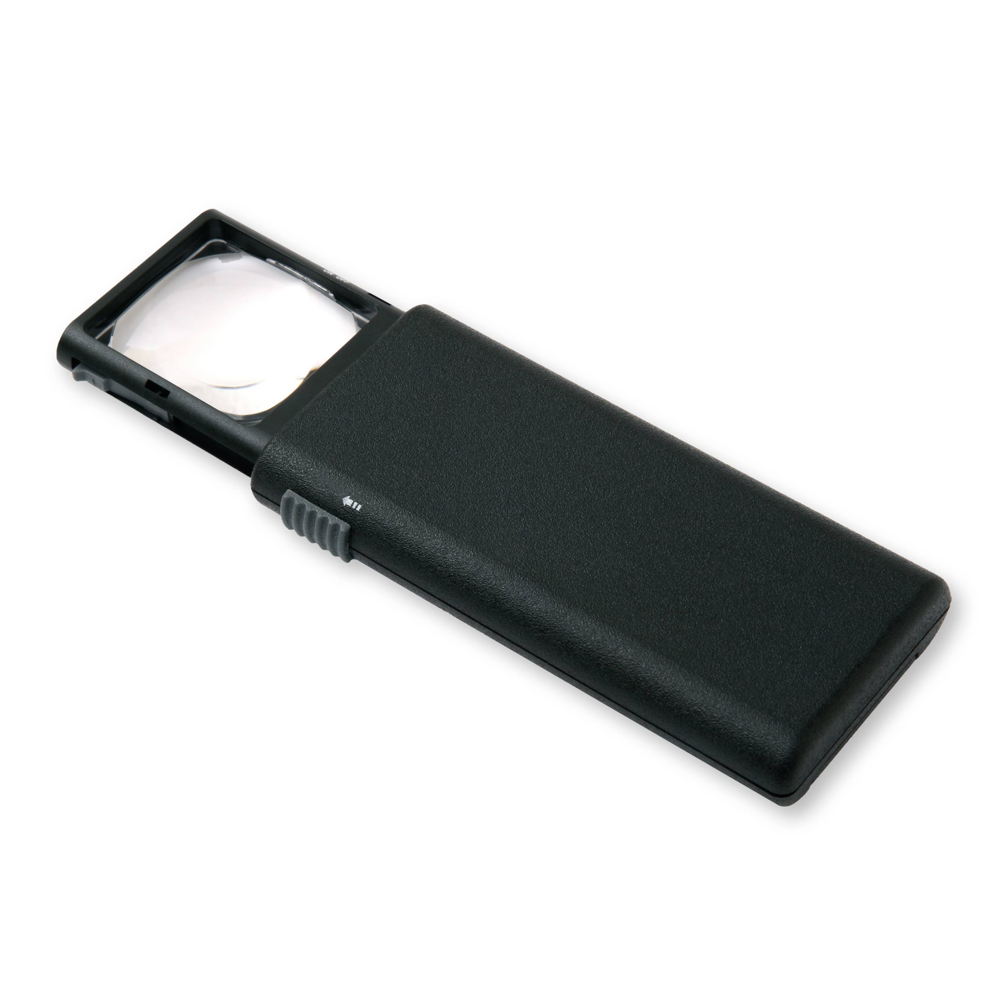Carson - Wholesale Magnifying Glass - 5x Lighted Slide-Out Aspheric Magnifier with Protective Case1