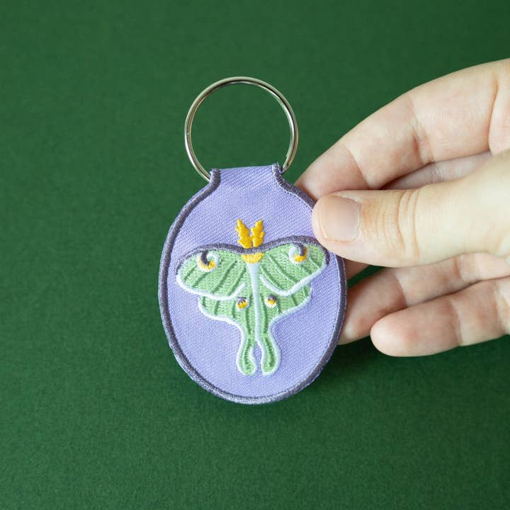 Lindy Stark Designs - Wholesale Keychain - Women's - Luna Moth Embroidered Keychain4