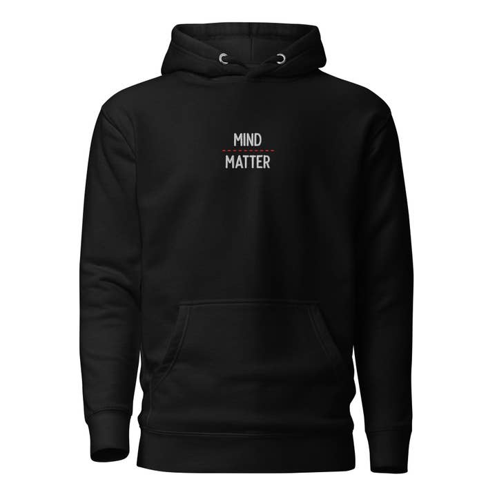 Mente sobre a matéria - Bordado - Hoodie Premium por atacado de The Philosopher's Shirt