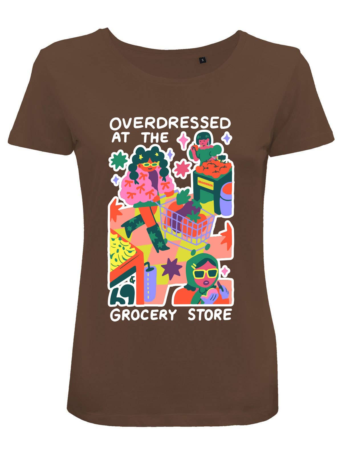 #MAISENZA - Wholesale Screen Printed T-Shirt - Women's - Printed T-shirt Woman - OverDressed at the grocery store3