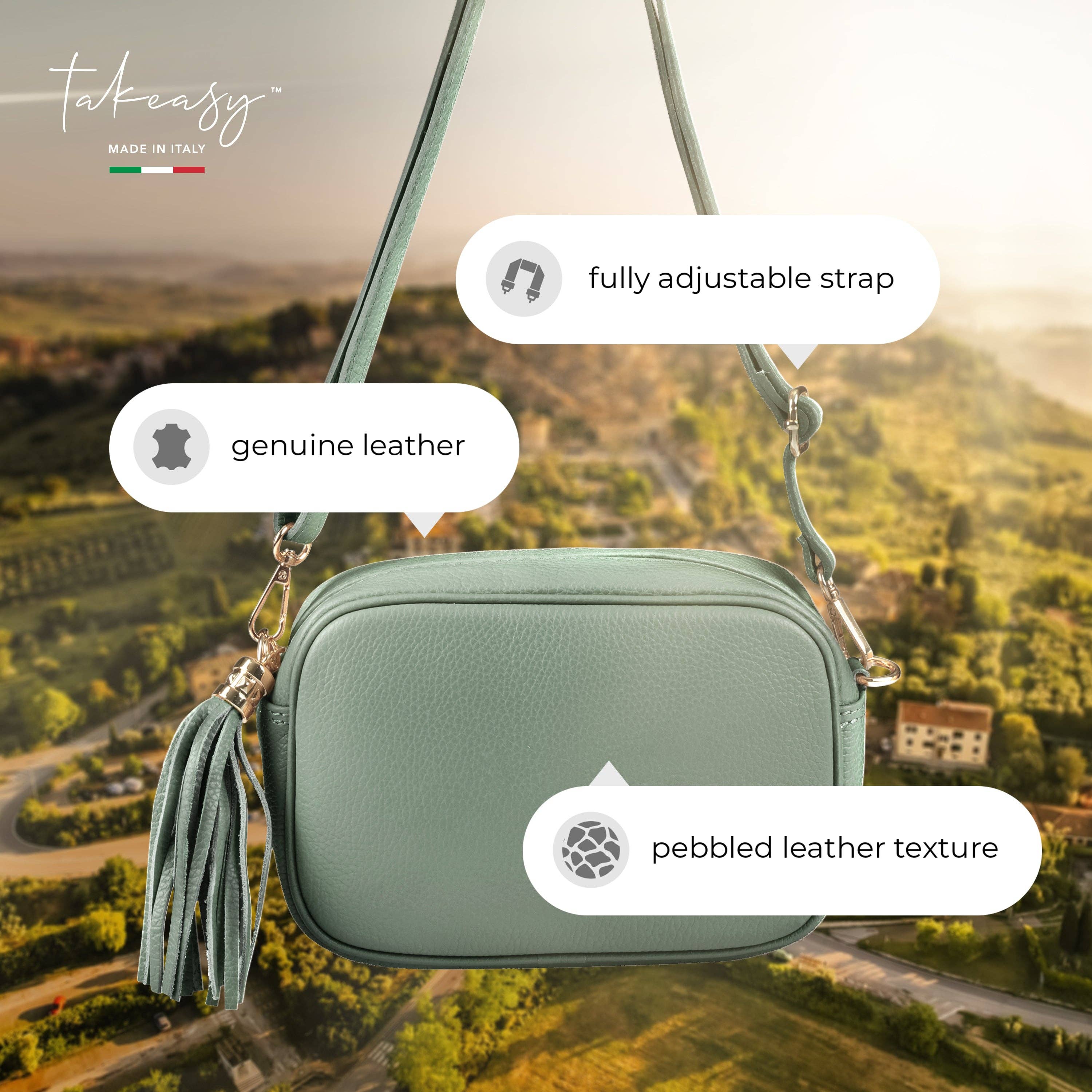 TAKEASY – bolsa tiracolo - Mulher por atacado – Mala a Tiracolo de Pele de Vitela50