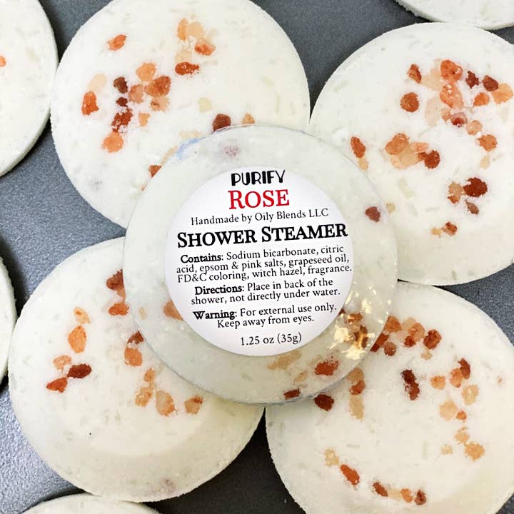 Oily Blends - Wholesale Shower Steamer/Bomb - Purify Shower Steamers with Pink Himalayan Salt4