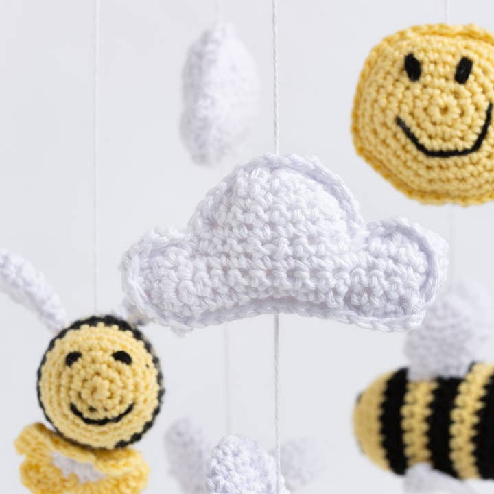 Wool Couture Company - Wholesale DIY Craft Kit - Lewis the Bee Nursery Mobile Easy Crochet Kit3