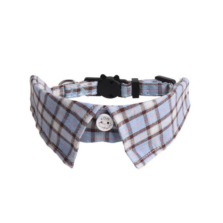 Cheerhunting - Wholesale Pet collar – Cat - Mokka - Plaid Cat Collar with Bell2