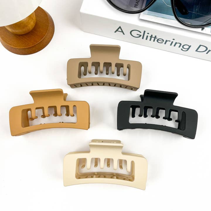 Pinza de pelo rectangular clásica de color liso para venta al por mayor de SoapElenGlen