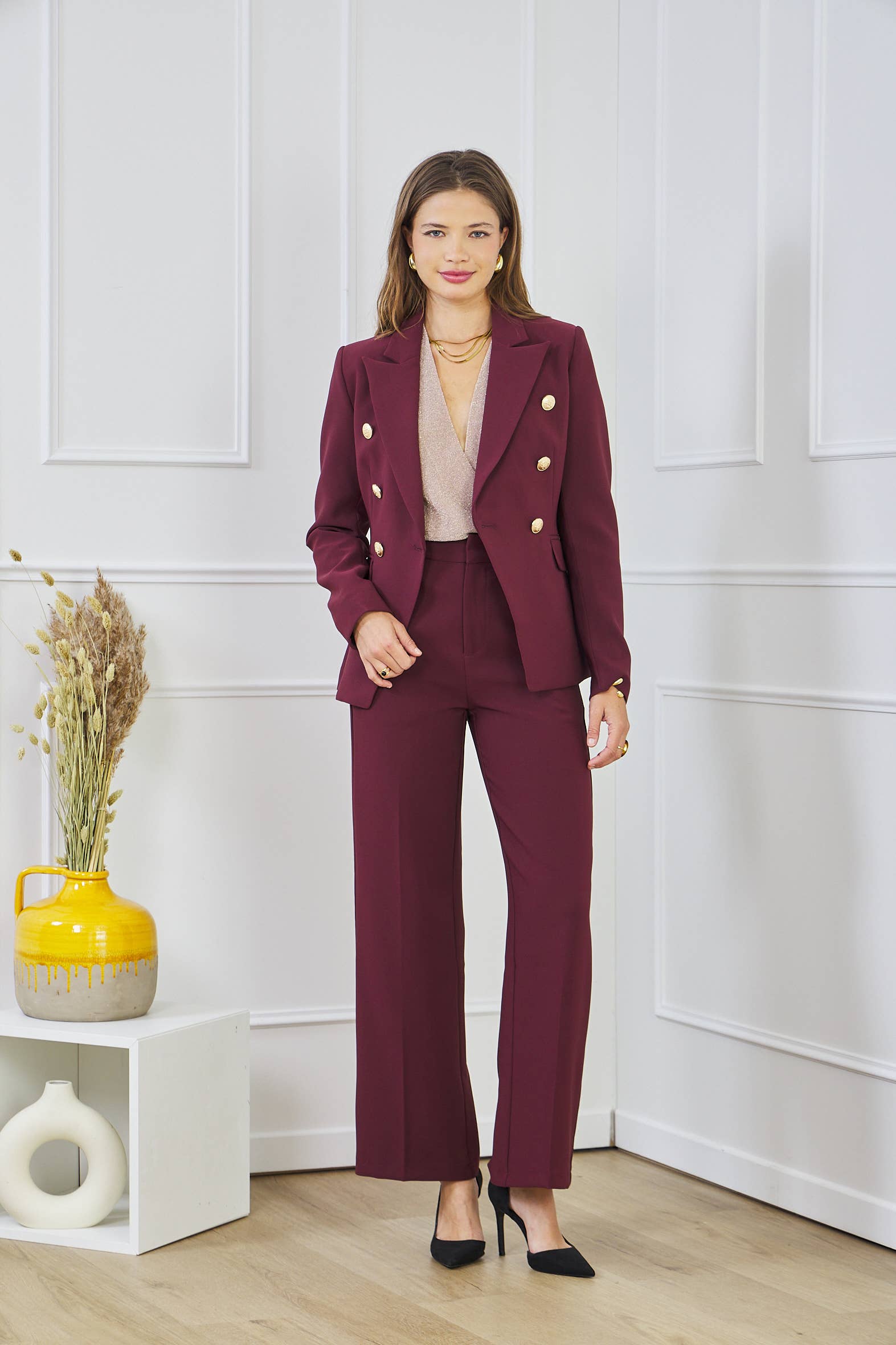 LULUMARY – Engroshandel Jakke - Dame – Dobbeltknapjakke V19553