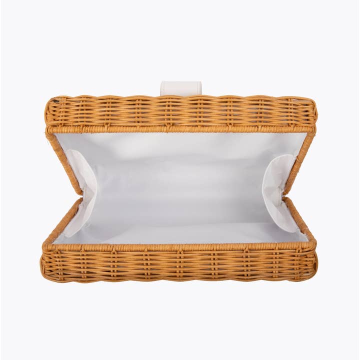 Modern Picnic - Vente Sac/boîte repas - Pochette à Collations en Osier – Pochette d'Été Isolée pour Femmes8