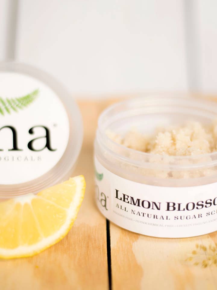 Lemon Blossom Sugar Scrub for wholesale by Una Biologicals