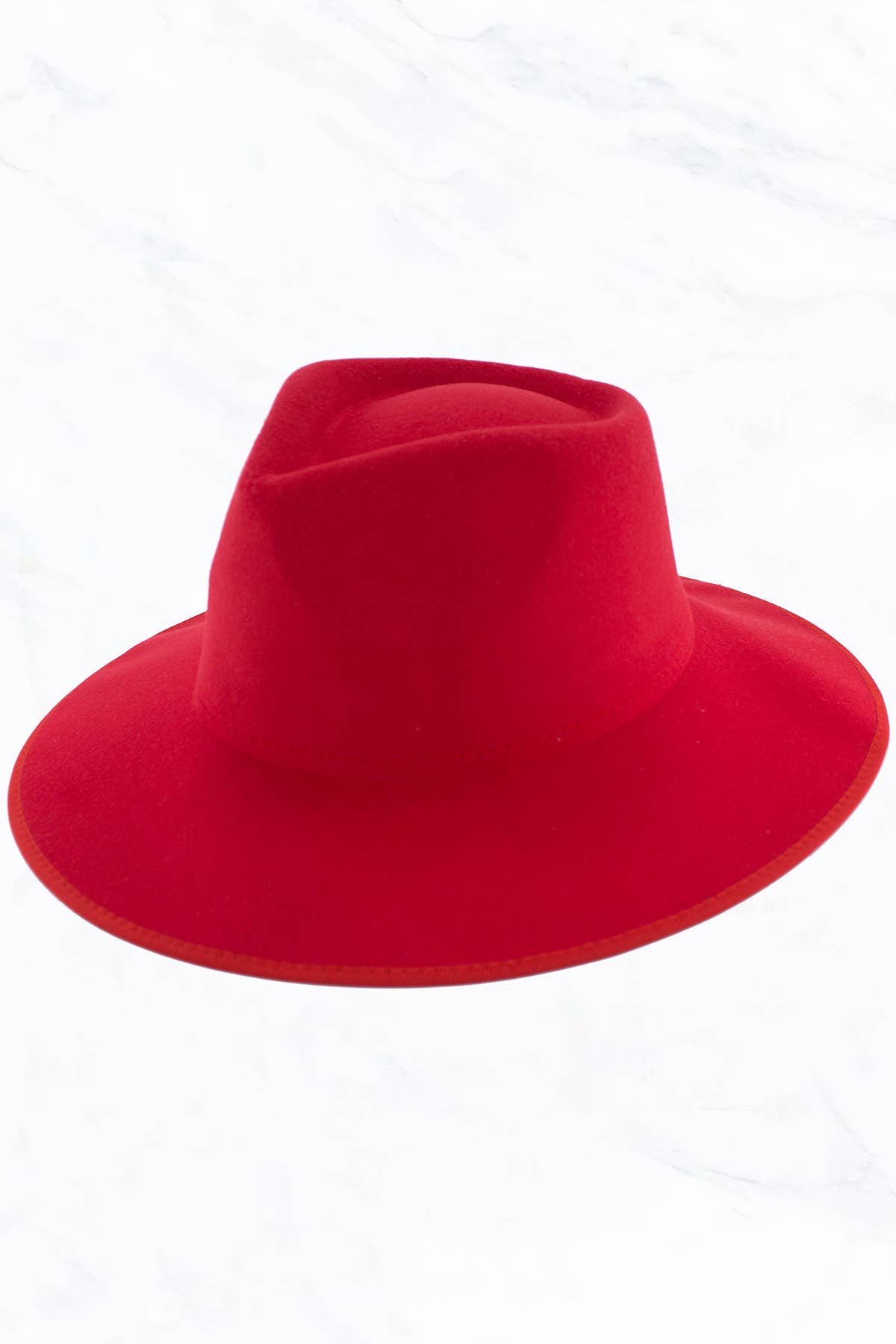 Suzie Q USA - Wholesale Fedora - Women's - Wrap of Edge Teardrop Shape Top Big Brim Hat3