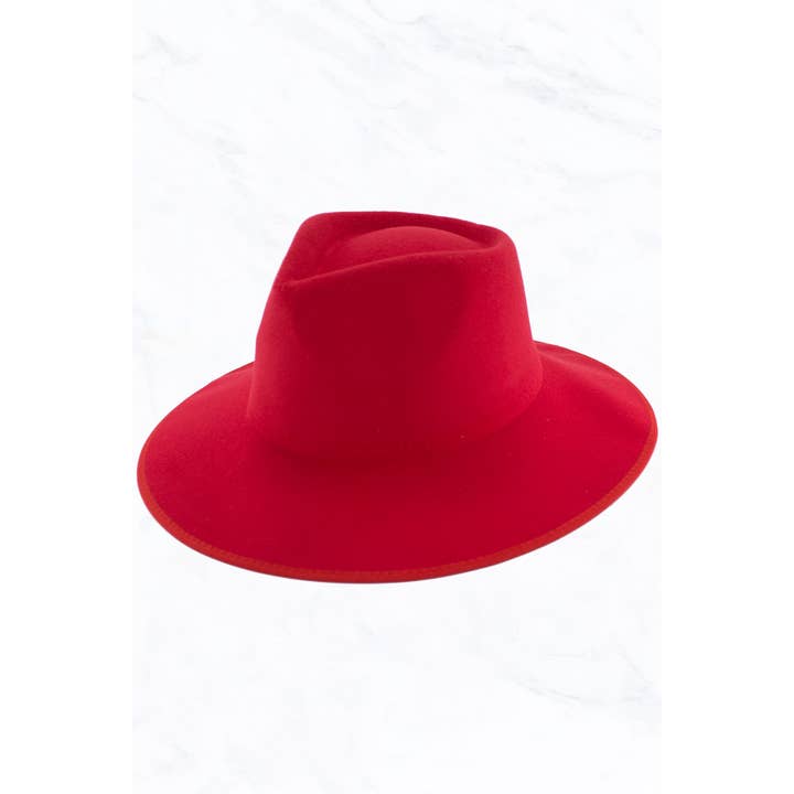 Suzie Q USA - Wholesale Fedora - Women's - Wrap of Edge Teardrop Shape Top Big Brim Hat3