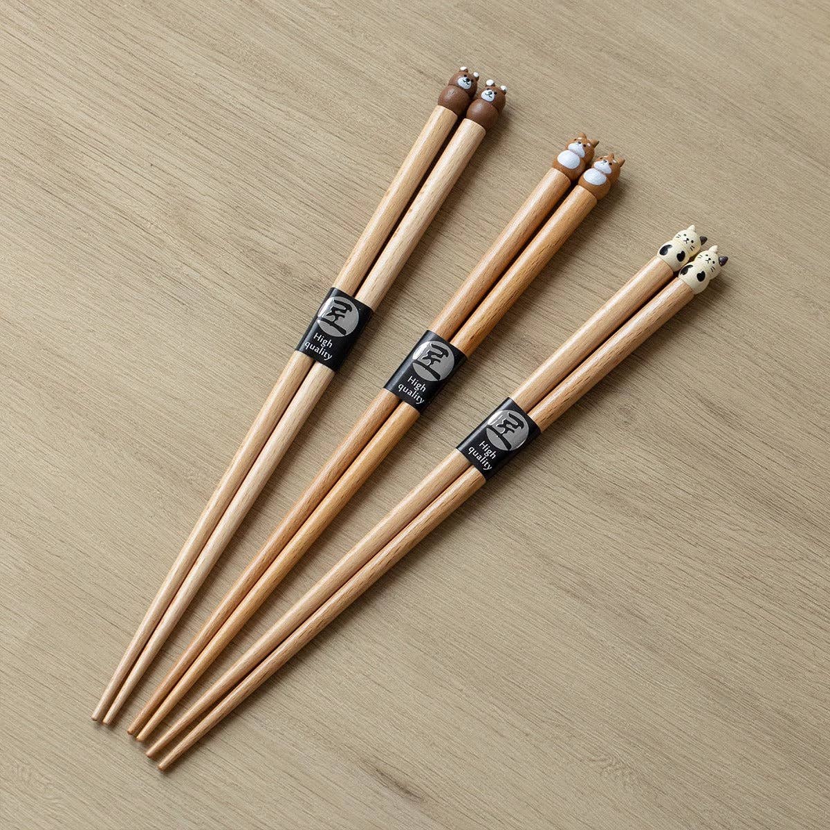 MinoCraft - Wholesale Chopsticks - Wooden chopsticks with animal decorations5