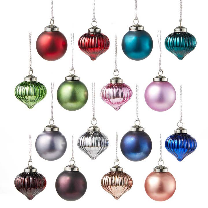 Merry Glass Ornaments - Set of 16 for wholesale by SERRV International