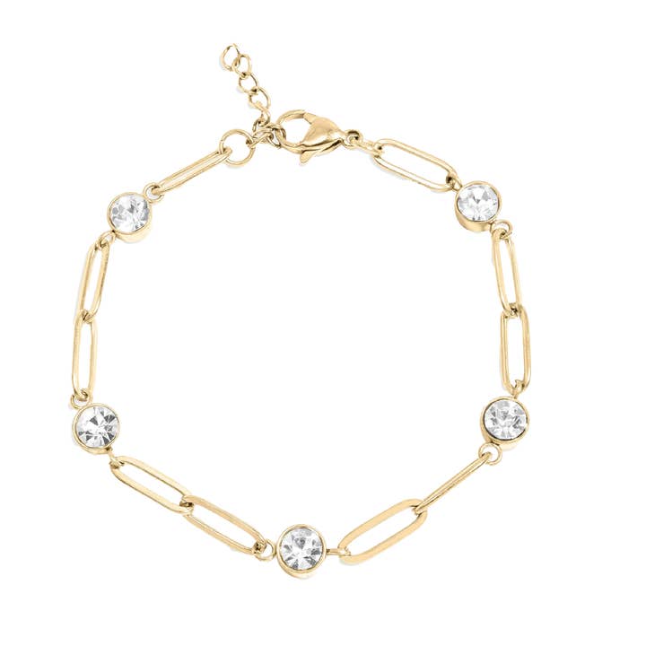Crystal Link Bracelet for wholesale by Mint + Sky