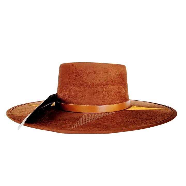 Tobacco GISELLE Gambler Crown Hat for wholesale on Faire