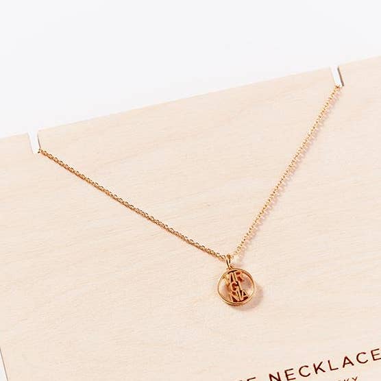 Mini State Necklaces - Gold Plated for wholesale by Grainwell