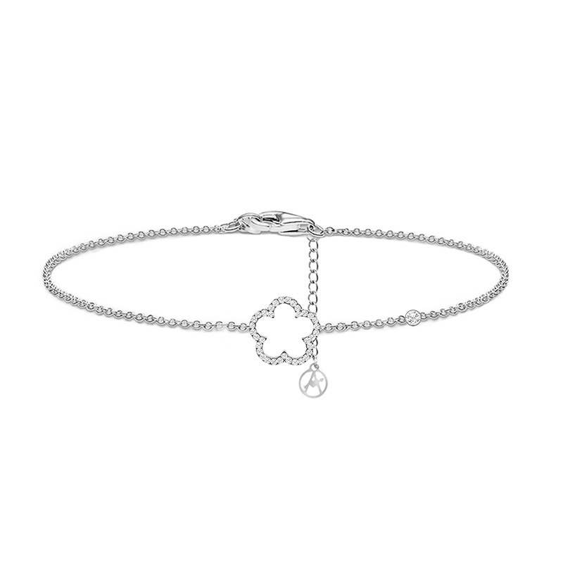 AMORINO SRL – wholesale Berlockarmband – Armband med ljuspunkt och blomma av strass - YC2560B2271