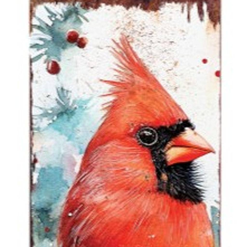 HomeRoots - Wholesale Garden Tool - 42" Red Black And White Solid Wood Christmas Cardinal Garden Stake4