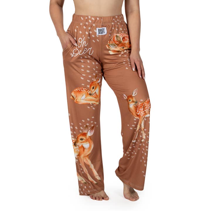 BRIEF INSANITY - Wholesale Sleepwear Bottom - Women's - Oh Deer Pajama Lounge Pants