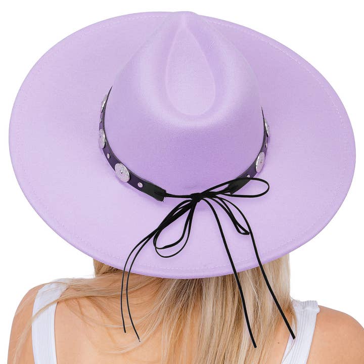Cap Zone – Fedora - Mulher por atacado – Chapéu de Feltro Rancher de Aba Larga com Cinto de Conchas9