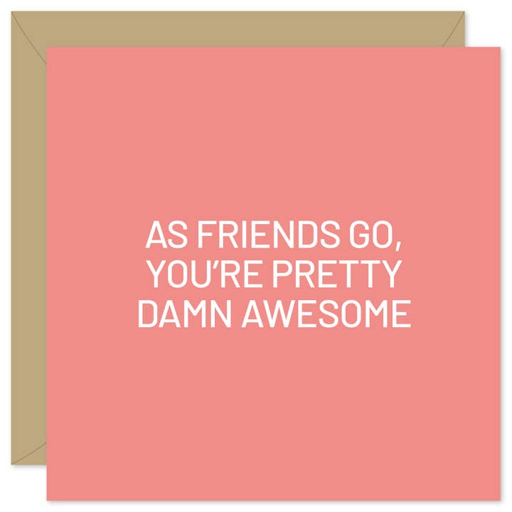 As Friends Go Card for wholesale by Purple Tree Designs